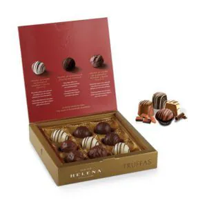 Caja de trufas de chocolate Helena