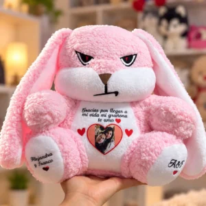 Coneja rosada personalizada, 30 cm.