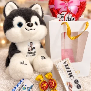 Mi Lobito Especial: Lobito personalizado con foto y mensaje, Vizzio, bombones y tarjeta.